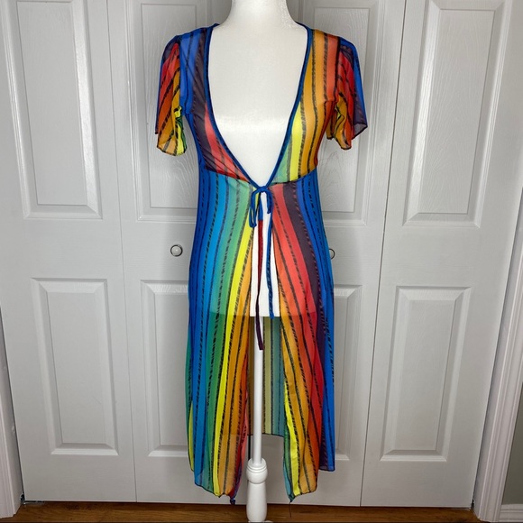 rainbow bathing suit cover up
